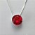 GARGANTILHA FOLHEADA A PRATA COM 50 MILÉSIMOS + VERNIZ DIAMOND - GARGANTILHA CORRENTE VENEZIANA 45CM COM PEDRA VERMELHA REDONDA 11MM -PRA534 - Imagem 2