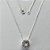GARGANTILHA FOLHEADA A PRATA COM 50 MILÉSIMOS + VERNIZ DIAMOND - GARGANTILHA CORRENTE VENEZIANA 45CM COM PEDRA REDONDA CRISTAL 11MM -PRA535 - Imagem 1