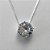 GARGANTILHA FOLHEADA A PRATA COM 50 MILÉSIMOS + VERNIZ DIAMOND - GARGANTILHA CORRENTE VENEZIANA 45CM COM PEDRA REDONDA CRISTAL 11MM -PRA535 - Imagem 2
