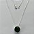 GARGANTILHA FOLHEADA A PRATA COM 50 MILÉSIMOS + VERNIZ DIAMOND - GARGANTILHA CORRENTE VENEZIANA 45CM COM PEDRA REDONDA VERDE 11MM -PRA537 - Imagem 1