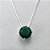 GARGANTILHA FOLHEADA A PRATA COM 50 MILÉSIMOS + VERNIZ DIAMOND - GARGANTILHA CORRENTE VENEZIANA 45CM COM PEDRA REDONDA VERDE 11MM -PRA537 - Imagem 2