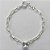 PULSEIRA FOLHEADO A PRATA COM 50 MILÉSIMOS + VERNIZ DIAMOND - PULSEIRA 17CM ZIRCÔNIA CRISTAL FORMATO CORAÇÃO 9MM COM FECHO BÓIA- PRA542 - Imagem 1
