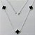 GARGANTILHA FOLHEADA A PRATA COM 50 MILÉSIMOS + VERNIZ DIAMOND GARGANTILHA CORRENTE CADEADO 50CM VAN CLEEF PRETO 10MM -PRA544 - Imagem 1
