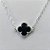 GARGANTILHA FOLHEADA A PRATA COM 50 MILÉSIMOS + VERNIZ DIAMOND GARGANTILHA CORRENTE CADEADO 50CM VAN CLEEF PRETO 10MM -PRA544 - Imagem 2