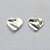 BRINCO FOLHEADA A PRATA COM 50 MILÉSIMOS + VERNIZ DIAMOND - BRINCOS DE PINO CORAÇÃO MAFRTELADO 10MM -PRA548 - Imagem 1