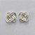 BRINCO FOLHEADA A PRATA COM 50 MILÉSIMOS + VERNIZ DIAMOND -  BRINCOS DE PINO TRANÇADOS COM MICRO ZIRCÔNIAS 10MM -PRA553 - Imagem 1