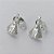 BRINCO FOLHEADA A PRATA COM 50 MILÉSIMOS + VERNIZ DIAMOND -  BRINCOS DE PINO NOSSA SENHORA APARECIDA COM MICRO ZIRCÔNIAS 11MM -PRA554 - Imagem 2