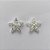 BRINCO FOLHEADA A PRATA COM 50 MILÉSIMOS + VERNIZ DIAMOND -  BRINCOS DE PINO FLOR COM MICRO ZIRCÔNIAS 11MM -PRA555 - Imagem 1