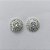 BRINCO FOLHEADA A PRATA COM 50 MILÉSIMOS + VERNIZ DIAMOND -  BRINCOS DE PINO CÍRCULO COM MICRO ZIRCÔNIAS 10MM -PRA556 - Imagem 1