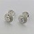 BRINCO FOLHEADA A PRATA COM 50 MILÉSIMOS + VERNIZ DIAMOND -  BRINCOS DE PINO CÍRCULO COM MICRO ZIRCÔNIAS 10MM -PRA556 - Imagem 2