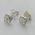 BRINCO FOLHEADA A PRATA COM 50 MILÉSIMOS + VERNIZ DIAMOND -  BRINCOS DE PINO QUADRADO COM MICRO ZIRCÔNIAS 8MM -PRA558 - Imagem 2