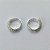 BRINCO FOLHEADA A PRATA COM 50 MILÉSIMOS + VERNIZ DIAMOND -  BRINCOS DE ARGOLA COM MICRO ZIRCÔNIAS 9MM -PRA563 - Imagem 1