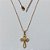 GARGANTILHA NO BRUTO PRONTO PARA O BANHO(CX63) - GARGANTILHA COM CORRENTE L-11  45CM - PINGENTE CRUCIFIXO COM MICRO ZIRCÔNIAS  15X22MM - PESO TOTAL 3,0GR - BRU15542 - Imagem 1