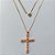 GARGANTILHA NO BRUTO PRONTO PARA O BANHO(CX63) - GARGANTILHA COM CORRENTE VENEZIANA 45CM - PINGENTE CRUCIFIXO COM ZIRCÔNIAS 28X40MM - PESO TOTAL 4,7GR - BRU15544 - Imagem 1
