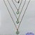 GARGANTILHA NO BRUTO PRONTA PARA O BANHO - KIT COM 3 CORRENTES CADEADOS 45CM E PINGENTES TIPO VAN CLEEF EM RESINA VERDE CLARA 10MM - PESO TOTAL 5,7GR - BRU15695 - Imagem 1
