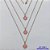 GARGANTILHA NO BRUTO PRONTA PARA O BANHO - KIT COM 3 CORRENTES CADEADOS 45CM E PINGENTES TIPO VAN CLEEF EM RESINA ROSA 10MM - PESO TOTAL 5,7GR - BRU15697 - Imagem 1