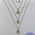 GARGANTILHA NO BRUTO PRONTA PARA O BANHO - KIT COM 3 CORRENTES CADEADOS 45CM E PINGENTES TIPO VAN CLEEF EM VIDRO VERDE 10MM - PESO TOTAL 6GR - BRU15704 - Imagem 1