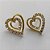 BRINCO NO BRUTO PRONTO PARA O BANHO -   (CX.135) (BX002969W) BRINCO DE PINO CORAÇÃO VAZADO CRAVEJADO EM MICROS ZIRCÔNIAS 15MM - PESO: 2,4GR - COMPOSIÇÃO: LATÃO / ZIRCÔNIA - BRU15731 - Imagem 2