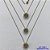 GARGANTILHA NO BRUTO PRONTA PARA O BANHO - KIT COM 3 GARGANTILHAS COM CORRENTES VENEZIANA 45CM E PINGENTES COM BASES EM ALTA FUSÃO REDONDAS CRAVEJADAS COM MICROS ZIRCÔNIAS CRISTAIS E PEDRA EM ZIRCÔNIA LILÁS 10MM - PESO TOTAL 9,4GR - BR15840 - Imagem 1