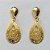 BRINCO FOLHEADO A OURO - BANHADO COM 5 MILÉSIMOS + VERNIZ DIAMOND - BRINCO DE PINO GOTA VAZADA 26MM - OURO354 - Imagem 1