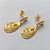 BRINCO FOLHEADO A OURO - BANHADO COM 5 MILÉSIMOS + VERNIZ DIAMOND - BRINCO DE PINO GOTA VAZADA 26MM - OURO354 - Imagem 2