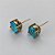BRINCO NO BRUTO PRONTO PARA O BANHO - KIT COM 3 BRINCOS DE PINO COM ZIRCÔNIA REDONDA AZUL 10X10MM - PESO TOTAL 10,3GR - BRU15921 - Imagem 2