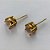 BRINCO NO BRUTO PRONTO PARA O BANHO - KIT COM 3 BRINCOS DE PINO COM BASE EM ALTA FUSÃO E COM ZIRCÔNIA MARROM REDONDA 8X8MM - PESO TOTAL 6,8GR - BRU15943 - Imagem 2
