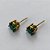 BRINCO NO BRUTO PRONTO PARA O BANHO - KIT COM 3 BRINCOS DE PINO COM BASE EM ALTA FUSÃO E COM ZIRCÔNIA VERDE ESCURA REDONDA 8X8MM - PESO TOTAL 6,8GR - BRU15945 - Imagem 2