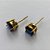 BRINCO NO BRUTO PRONTO PARA O BANHO - KIT COM 3 BRINCOS DE PINO COM BASE EM ALTA FUSÃO E COM ZIRCÔNIA AZUL ESCURA REDONDA 8X8MM - PESO TOTAL 6,8GR - BRU15946 - Imagem 2