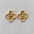 BRINCO FOLHEADO A OURO - BANHADO COM 5 MILÉSIMOS + VERNIZ DIAMOND - (BDK010) BRINCO DE PINO TREVO TIPO VAN CLEEF 12MM - OURO374 - Imagem 1