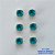 BRINCO NO BRUTO PRONTO PARA O BANHO - KIT COM 3 BRINCOS DE PINO COM BASE EM ALTA FUSÃO COM ZIRCÔNIA AZUL REDONDA 6X6MM - PESO TOTAL 3,4GR - BRU15961 - Imagem 1