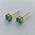 BRINCO NO BRUTO PRONTO PARA O BANHO - KIT COM 3 BRINCOS DE PINO COM BASE EM ALTA FUSÃO COM ZIRCÔNIA AZUL REDONDA 6X6MM - PESO TOTAL 3,4GR - BRU15961 - Imagem 2