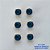 BRINCO NO BRUTO PRONTO PARA O BANHO - KIT COM 3 BRINCOS DE PINO COM BASE EM ALTA FUSÃO COM ZIRCÔNIA AZUL ESCURA REDONDA 6X6MM - PESO TOTAL 3,4GR - BRU15965 - Imagem 1