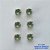 BRINCO NO BRUTO PRONTO PARA O BANHO - KIT COM 3 BRINCOS DE PINO COM BASE EM ALTA FUSÃO COM ZIRCÔNIA AZUL CLARA REDONDA 6X6MM - PESO TOTAL 3,4GR - BRU15967 - Imagem 1