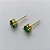 BRINCO NO BRUTO PRONTO PARA O BANHO - KIT COM 3 BRINCOS DE PINO COM BASE EM ALTA FUSÃO COM ZIRCÔNIA VERDE REDONDA 6X6MM - PESO TOTAL 3,4GR - BRU15969 - Imagem 2
