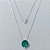 GARGANTILHA FOLHEADA A PRATA COM 50 MILÉSIMOS + VERNIZ DIAMOND - GARGANTILHA CORRENTE VENEZIANA 45CM COM PEDRA REDONDA VERDE 11MM -PRA572 - Imagem 1