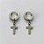 BRINCO EM AÇO INOXIDÁVEL - (CX.137) BRINCO ARGOLA COM CRUCIFIXO 30MM - COMPOSIÇÃO: AÇO INOXIDÁVEL - AÇO2154 - Imagem 1