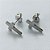 BRINCO EM AÇO INOXIDÁVEL - (CX.137) BRINCO DE PINO COM CRUCIFIXO 12MM - COMPOSIÇÃO: AÇO INOXIDÁVEL - AÇO2156 - Imagem 2