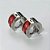 BRINCO EM AÇO INOXIDÁVEL - (CX.137) BRINCO DE ARGOLA COM STRASS VERMELHO 7X14MM - COMPOSIÇÃO: AÇO INOXIDÁVEL - AÇO2160 - Imagem 2
