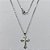 GARGANTILHA EM AÇO INOXIDÁVEL(CX137) - GARGANTILHA COM CORRENTE (ACO1012) 50CM E PINGENTE CRUCIFIXO 28MM - COMPOSIÇÃO: AÇO INOXIDÁVEL - AÇO2177 - Imagem 1
