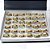 ALIANÇA EM AÇO INOXIDÁVEL - KIT DE ALIANÇAS DOURADAS - LARGURA: 6MM COM 36 UNIDADES (NUMERÇÃO DO 14 AO 31) - AÇO2192 - Imagem 1