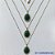 GARGANTILHA NO BRUTO PRONTA PARA O BANHO(CX139) - (AD) KIT COM 3 CORRENTES VENEZIANAS 45CM E PINGENTES COM BASES CRAVEJADAS VERDES E CRISTAIS E ZIRCÔNIA VERDE 10X14MM - PESO TOTAL 16,5GR - BRU16077 - Imagem 1