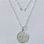 GARGANTILHA FOLHEADA A PRATA COM 50 MILÉSIMOS + VERNIZ DIAMOND - GARGANTILHA CORRENTE CADEADO 45CM ORAÇÃO PAI NOSSO 24MM -PRA584 - Imagem 1