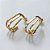 BRINCO EM AÇO INOXIDÁVEL - BRINCO DE PINO DOURADO ARGOLA TRIPLA 25MM - COMPOSIÇÃO: AÇO INOXIDÁVEL DOURADO - AÇO2203 - Imagem 2