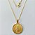 GARGANTILHA FOLHEADA A OURO - BANHADO COM 5 MILÉSIMOS + VERNIZ DIAMOND - CORRENTE VENEZIANA 45CM E PINGENTE MEDALHA SÃO FRANCISCO DE ASSIS 23MM - FECHO REDONDO - OURO419 - Imagem 1