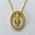 GARGANTILHA FOLHEADA A OURO - BANHADO COM 5 MILÉSIMOS + VERNIZ DIAMOND - CORRENTE 45CM E PINGENTE MEDALHA NOSSA SRA DE FÁTIMA CRAVEJADO EM MICROS ZIRCÔNIAS 23MM - FECHO REDONDO - OURO421 - Imagem 2