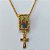 GARGANTILHA FOLHEADA A OURO - BANHADO COM 5 MILÉSIMOS + VERNIZ DIAMOND - CORRENTE 45CM E PINGENTE IMAGEM SANTO ANTÔNIO E CRUCIFIXO 30MM - FECHO REDONDO - OURO422 - Imagem 2