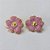 BRINCO EM AÇO INOXIDÁVEL - (CX.140) BRINCO DE PINO DOURADO FLOR ESMALTADA LILÁS 25MM - COMPOSIÇÃO: AÇO INOXIDÁVEL DOURADO - AÇO2217 - Imagem 2