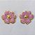 BRINCO EM AÇO INOXIDÁVEL - (CX.140) BRINCO DE PINO DOURADO FLOR ESMALTADA LILÁS 25MM - COMPOSIÇÃO: AÇO INOXIDÁVEL DOURADO - AÇO2217 - Imagem 1
