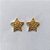 BRINCO FOLHEADO A OURO - BANHADO COM 5 MILÉSIMOS + VERNIZ DIAMOND - (CRIS) BRINCO DE PINO ESTRELA 11MM - OURO477 - Imagem 1